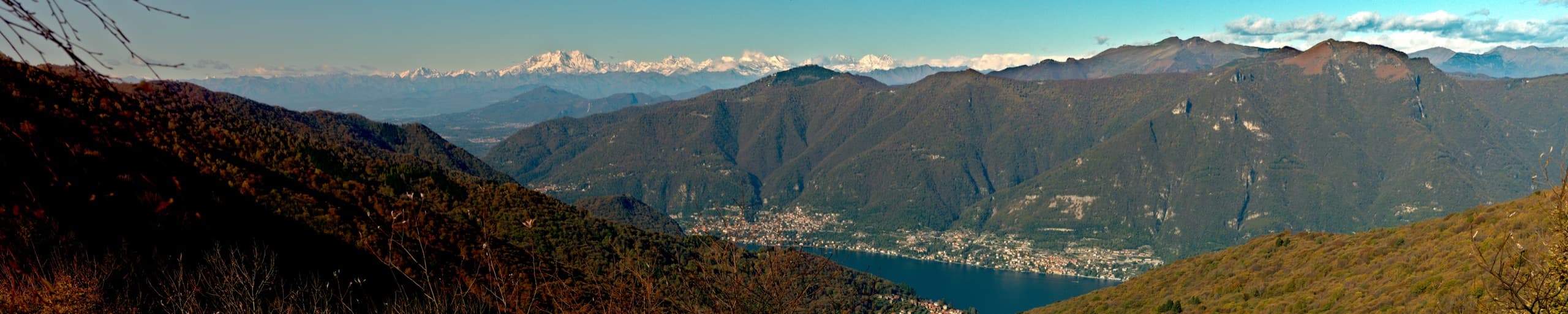 Panorama of Lake Como seen from Bocchetta di Lemna